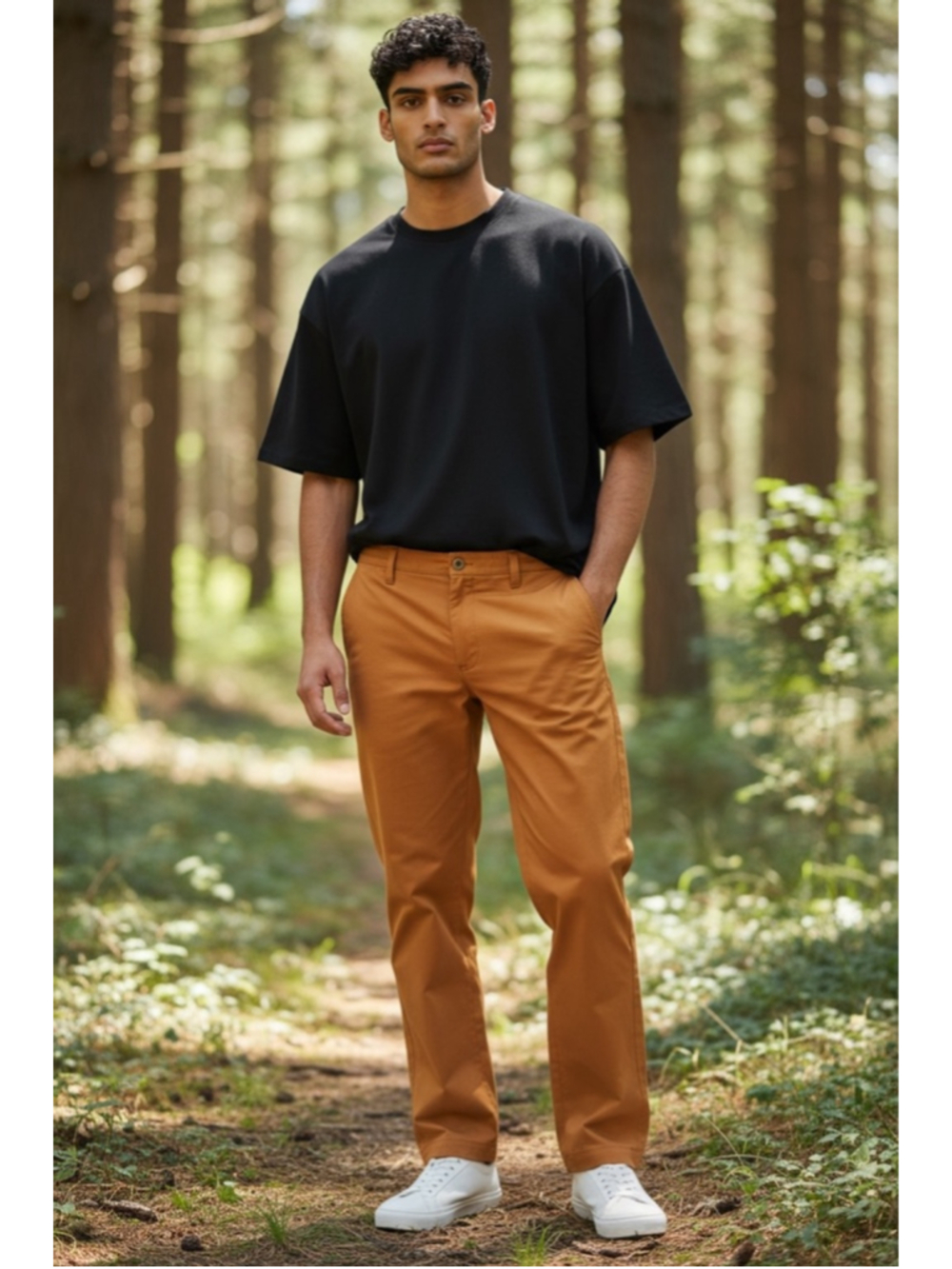 Men's LIVSN Brown Cargo Pants Waist 38 x 30 ecotrek trail l21